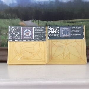 Lot of 2 Quilt Magic No Sew Wall Hanging Kits Patriotic Star #225 Steeple #211